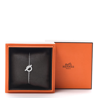 Hermes 18K White Gold Diamond Finesse Bracelet XS 5 of 5