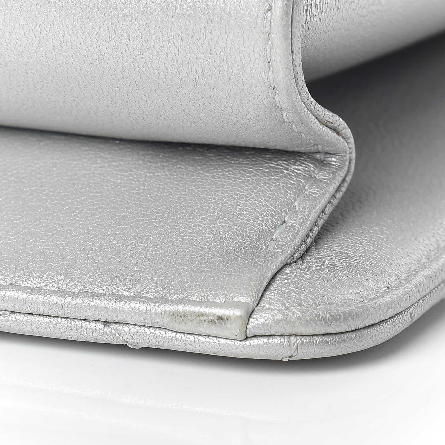 Chanel Metallic Sheepskin Quilted Beauty Lock Flap Silver 11 of 14