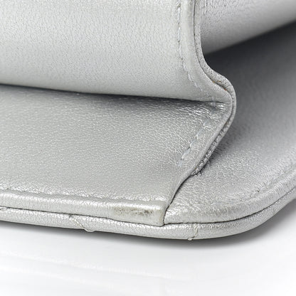 Chanel Metallic Sheepskin Quilted Beauty Lock Flap Silver 11 of 14