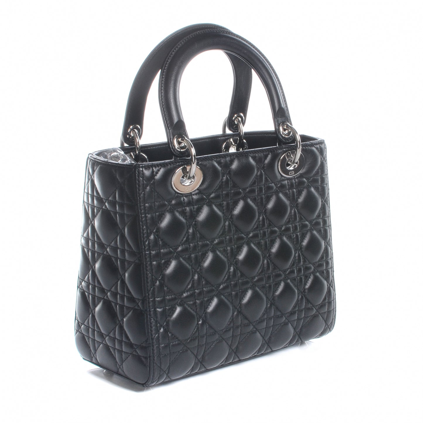 Lambskin Cannage Medium Lady Dior Black