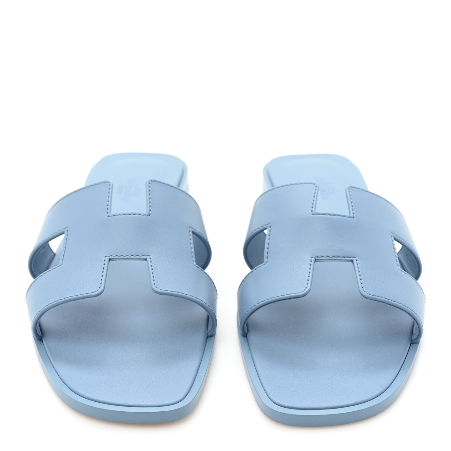 Box Calfskin Oran Sandals 39 Bleu Cameo