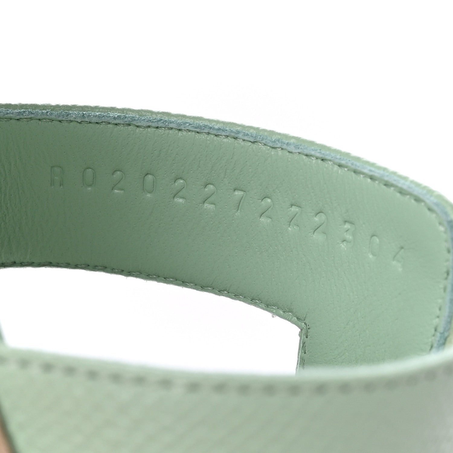 Hermes Epsom Oran Sandals 38 Vert Jade 6 of 9