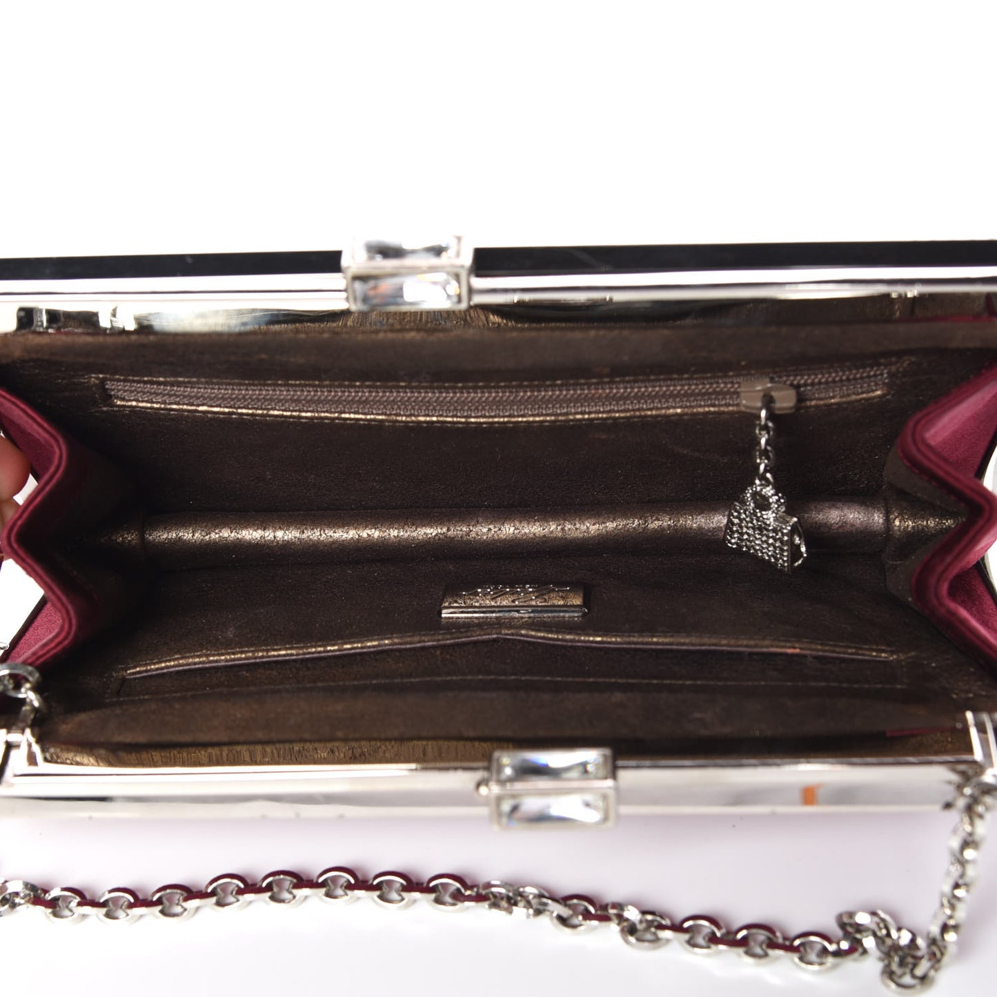 Swarovski Crystal Minaudiere Clutch Pink
