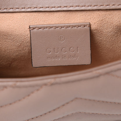 Gucci Calfskin Matelasse Super Mini GG Marmont Shoulder Bag Porcelain Rose 6 of 16
