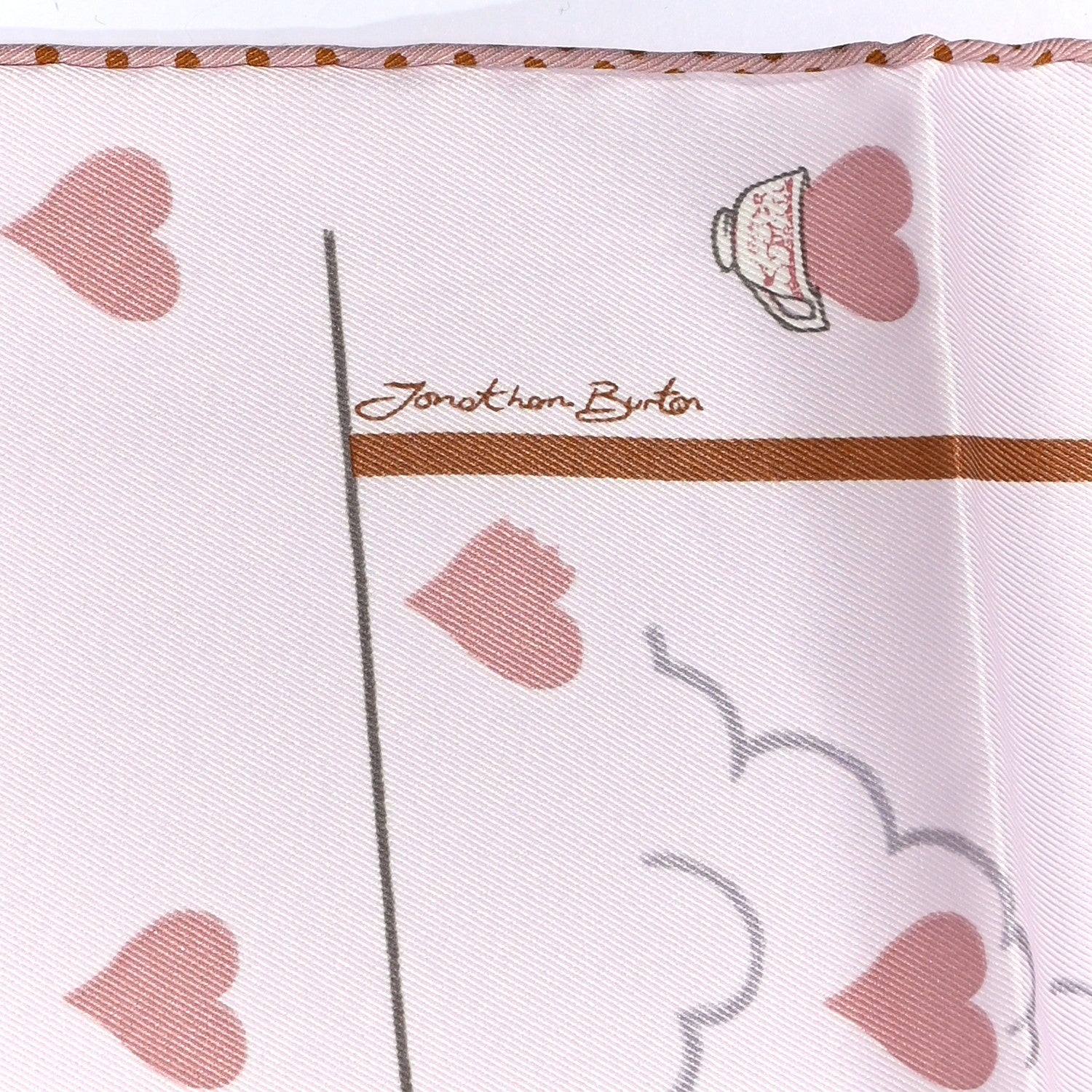Hermes Silk Hermes Tea Time Scarf 70 Rose Pale Beige 4 of 6