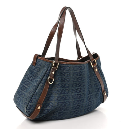 Gucci Denim GG Medium Abbey Shoulder Bag Blue 1 of 10