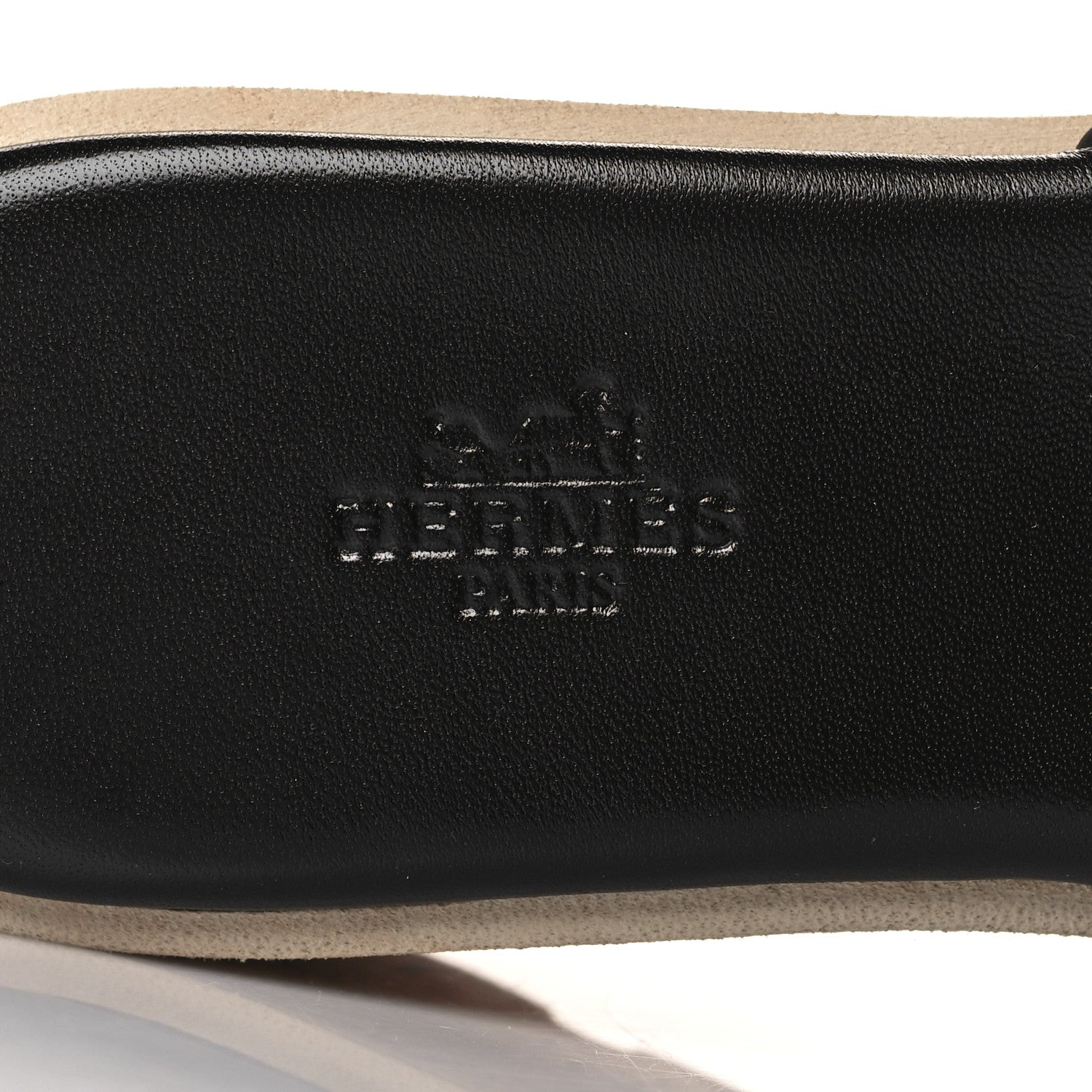 Hermes Calfskin Cork Eze 30 Sandals 38 Black 7 of 9