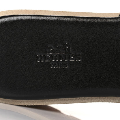 Hermes Calfskin Cork Eze 30 Sandals 38 Black 7 of 9