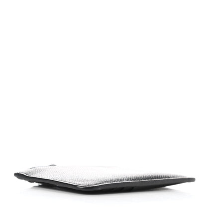 Balenciaga Signature Grained Calfskin Logo Cash Long Coin Card Holder Black White 4 of 8