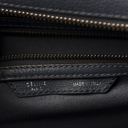Celine Drummed Calfskin Mini Luggage Blue 8 of 9