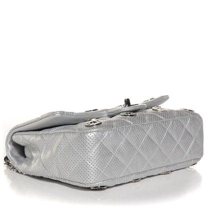 Chanel Perforated Metallic Lambskin Small CC Medals Flap Silver 5 of 9