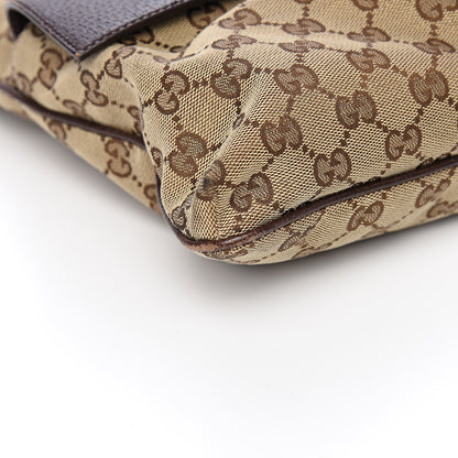Gucci Monogram Web Medium Double Pocket Messenger Bag Dark Brown 7 of 9
