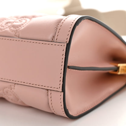 Gucci Calfskin GG Matelasse Small Slim Chain Shoulder Bag Perfect Pink Natural 9 of 10
