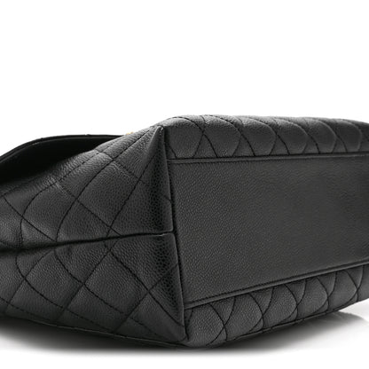 Chanel Caviar Quilted Jumbo Kelly Flap Black 9 of 10