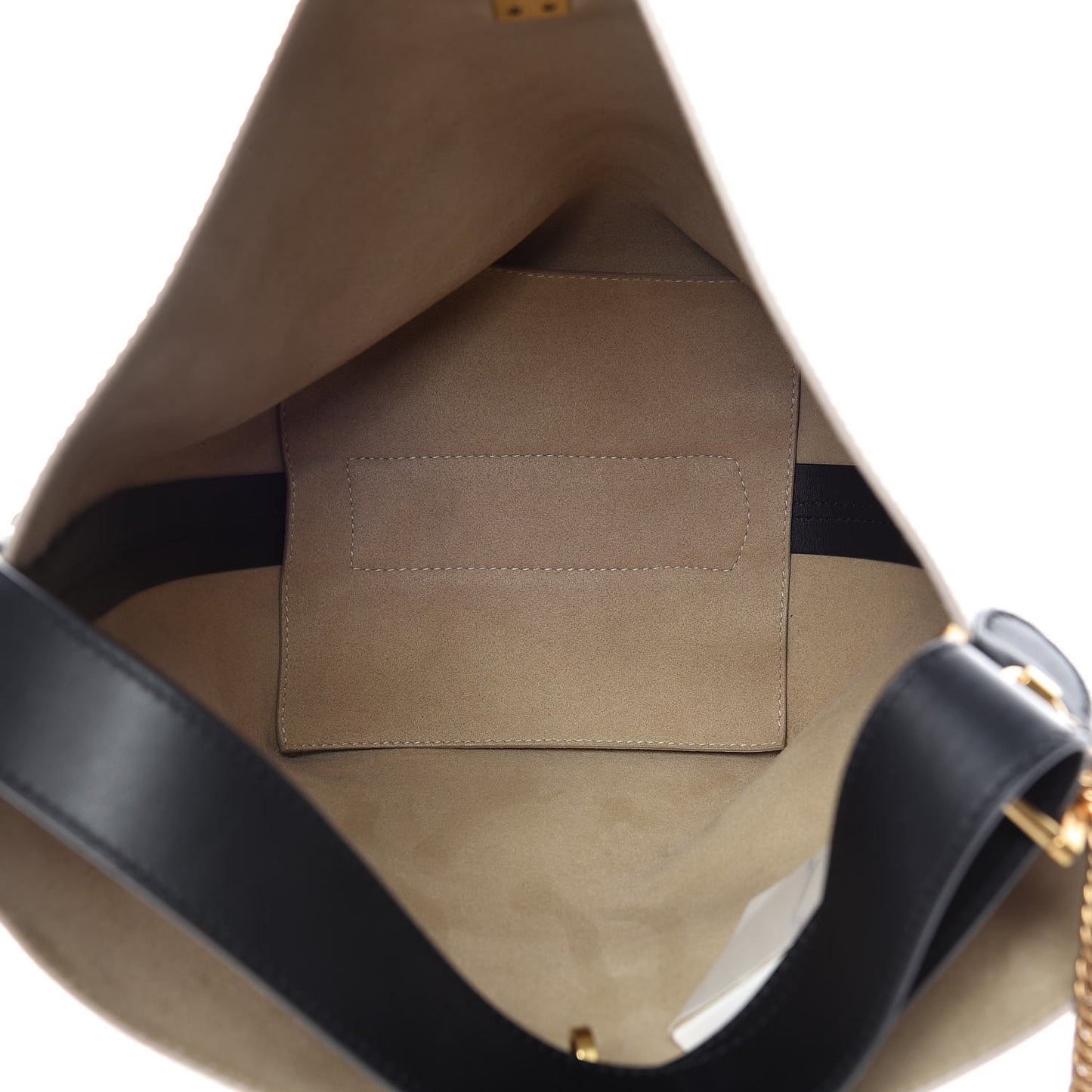 Grained Calfskin Medium GV Bucket Bag White