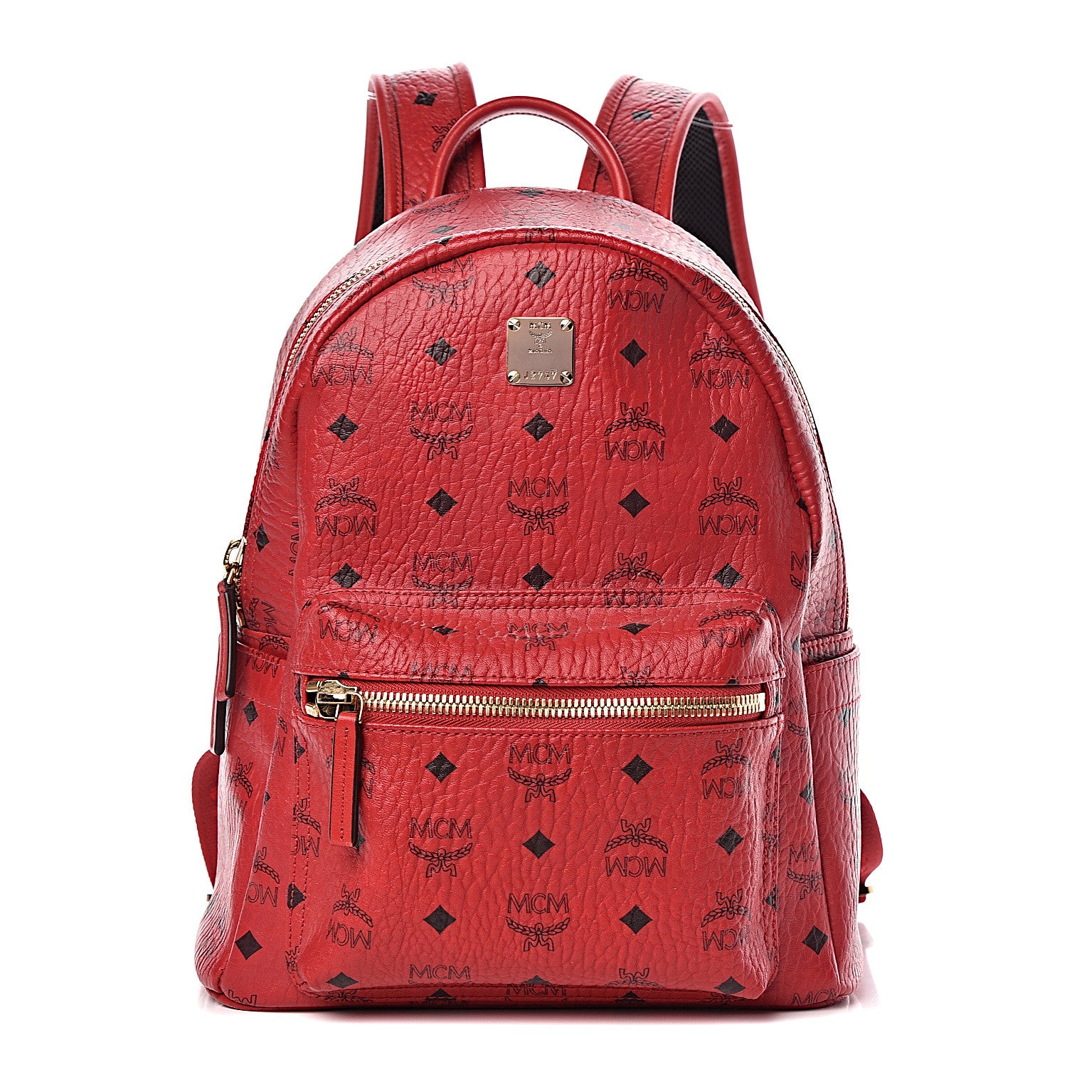 MCM Visetos Small Stark Backpack Red 1 of 13