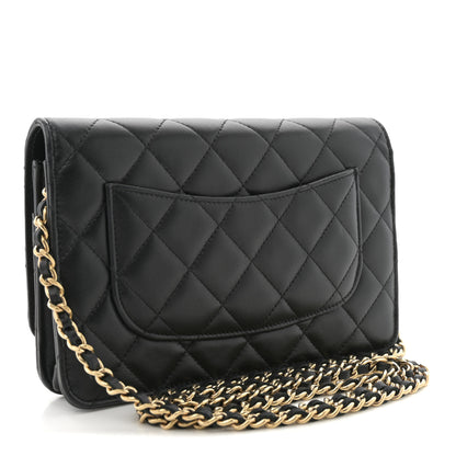 Chanel Lambskin Quilted Enamel Coco Casino Wallet On Chain WOC Black 3 of 12