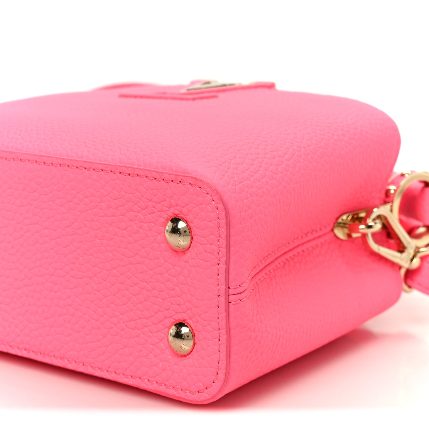 Louis Vuitton Taurillon Monogram Tuffetage Capucines Mini Fluo Pink 10 of 10