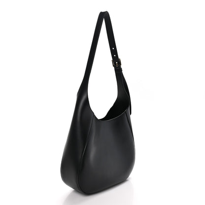 Prada City Calfskin Triangle Large Hobo Shoulder Bag Black 2 of 8