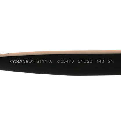 Chanel Acetate CC Butterfly Sunglasses 5414 Black Beige 5 of 10