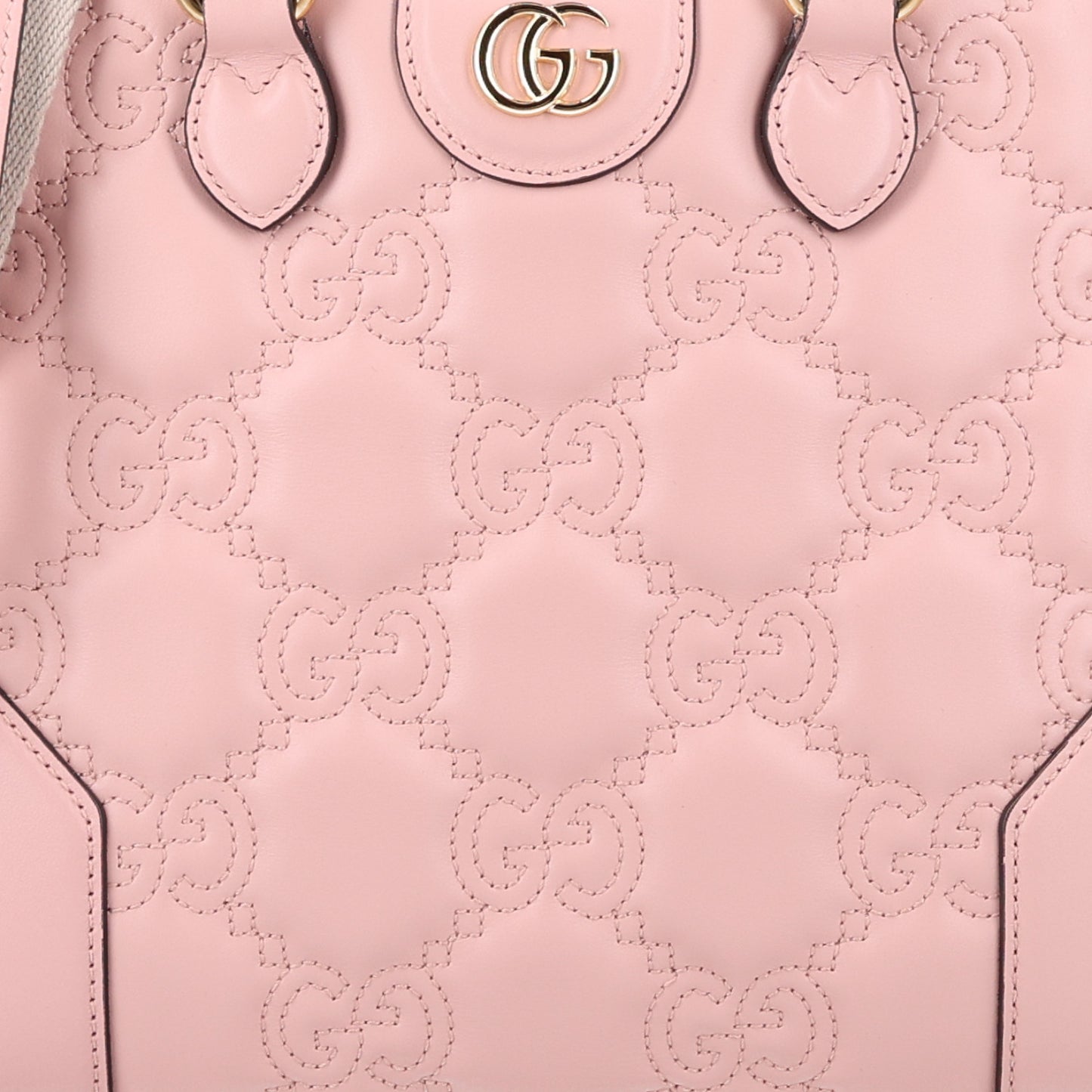 Calfskin GG Matelasse Mini Top Handle Bag Perfect Pink