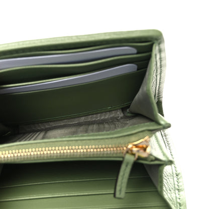 Gucci Roxy Calfskin Medium Blondie Chain Wallet Salamander Green 5 of 9