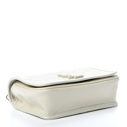 Saint Laurent Crinkled Calfskin Matelasse Monogram Niki Chain Wallet Crema Soft 3 of 8