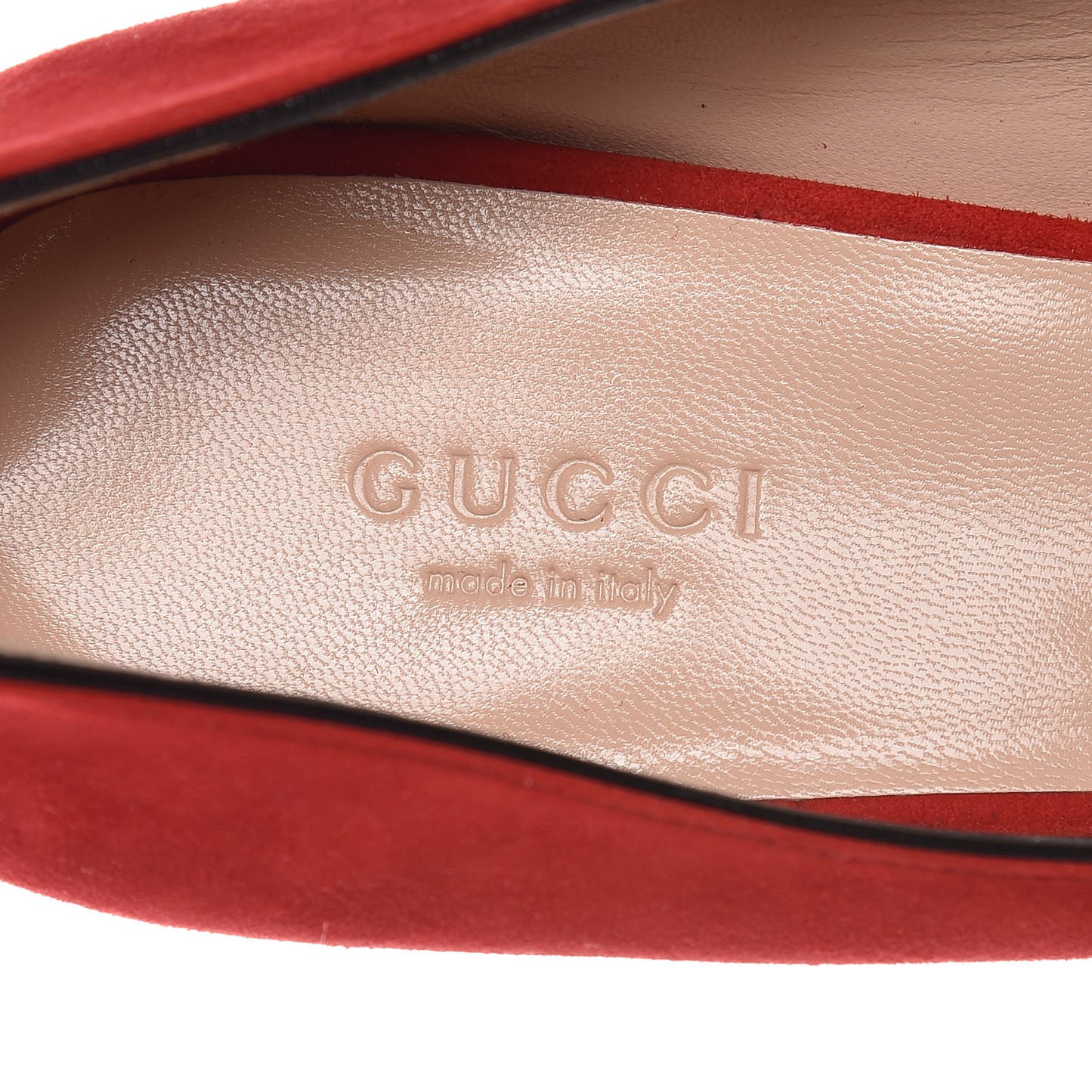 Kid Scamosciato GG Marmont Fringe 50mm Loafer Pumps 39 Vulcanic Red