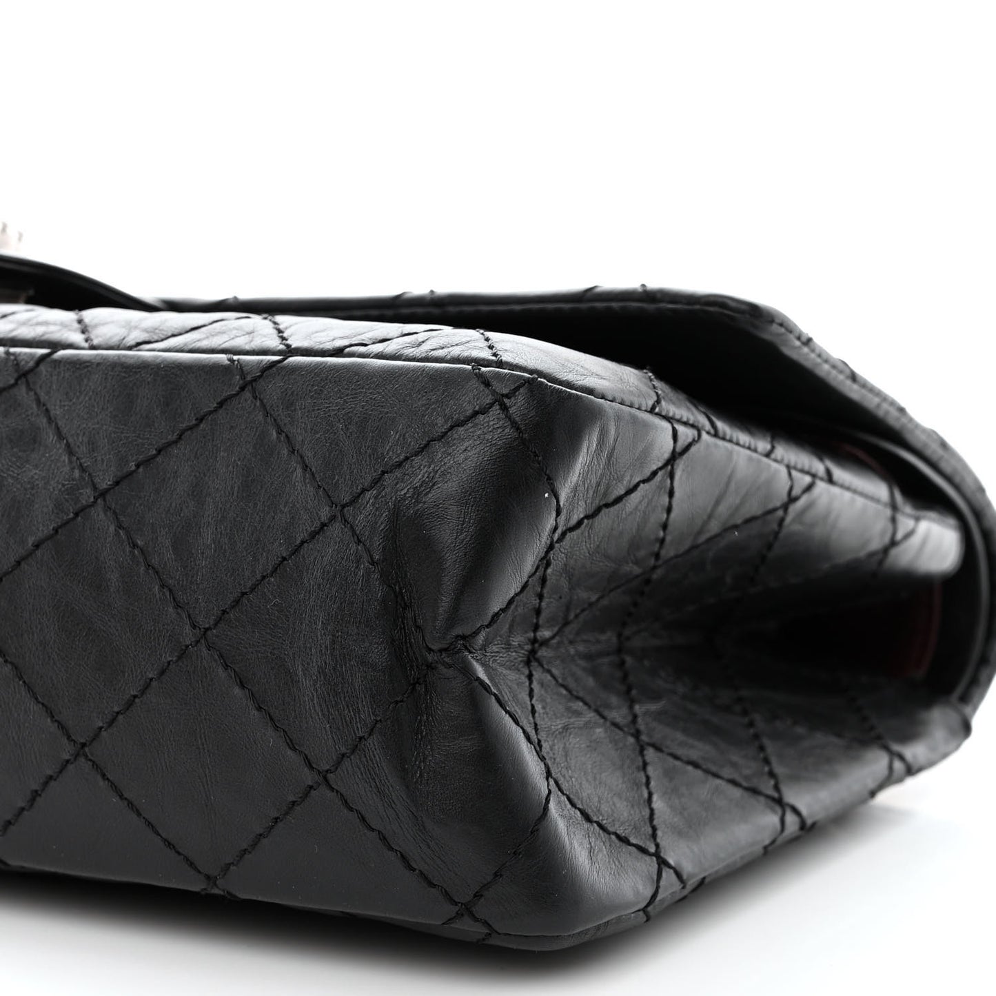 Aged Calfskin Quilted 2.55 Reissue 226 Flap Black