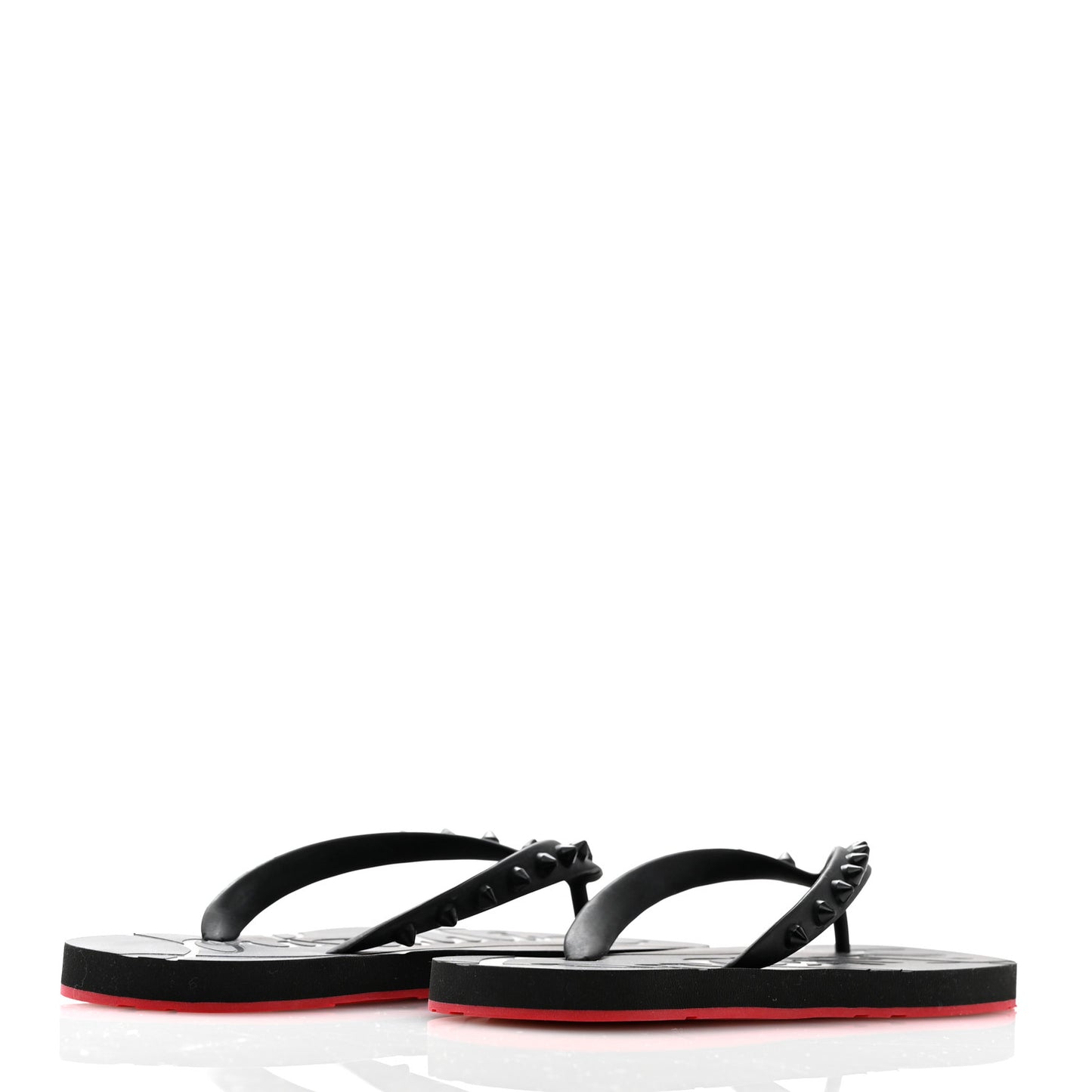 Rubber Spike Loubi Donna Flip Flop 38 Black
