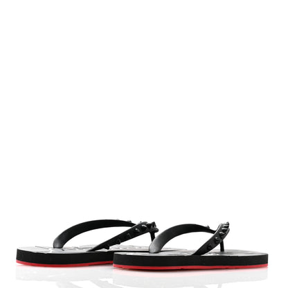 Christian Louboutin Rubber Spike Loubi Donna Flip Flop 38 Black 5 of 8