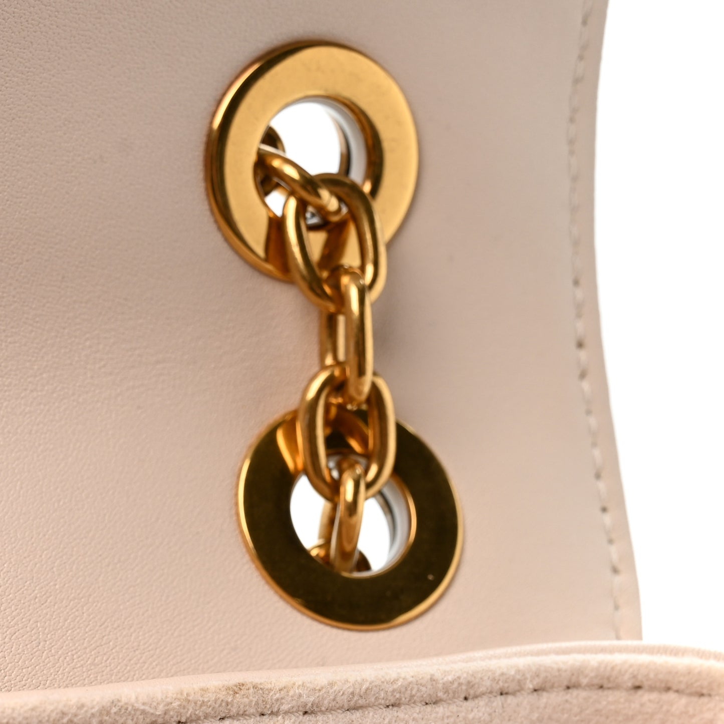 Calfskin LV New Wave Chain Bag Ivory