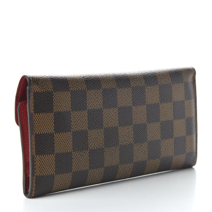 Louis Vuitton Damier Ebene Josephine Wallet Red 3 of 10