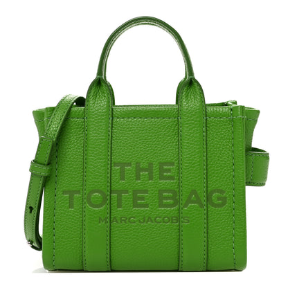 Marc Jacobs Grained Calfskin Mini The Tote Bag Kiwi 1 of 9
