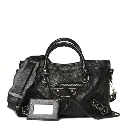 Balenciaga Chevre Silver Metallic Edge Hardware S City Black 1 of 6