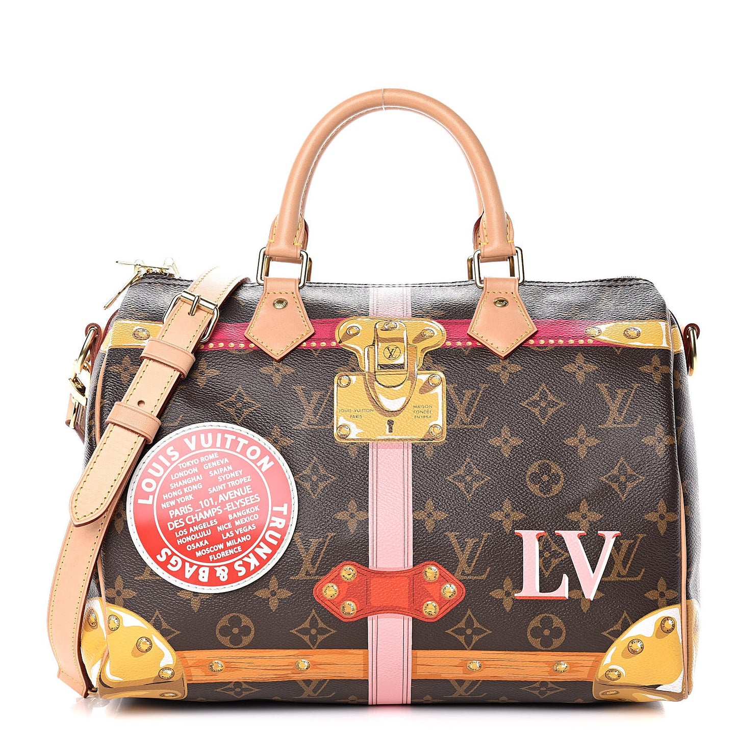 Monogram Summer Trunks Speedy Bandouliere 30