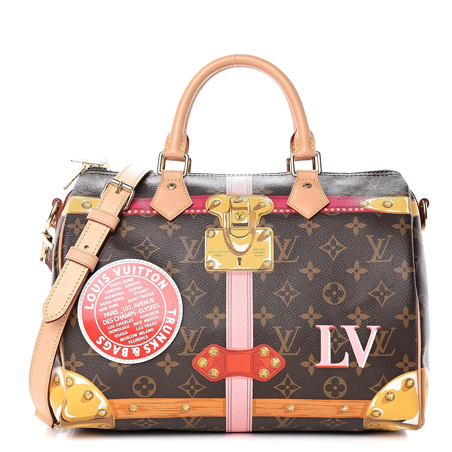 Louis Vuitton Monogram Summer Trunks Speedy Bandouliere 30 1 of 11