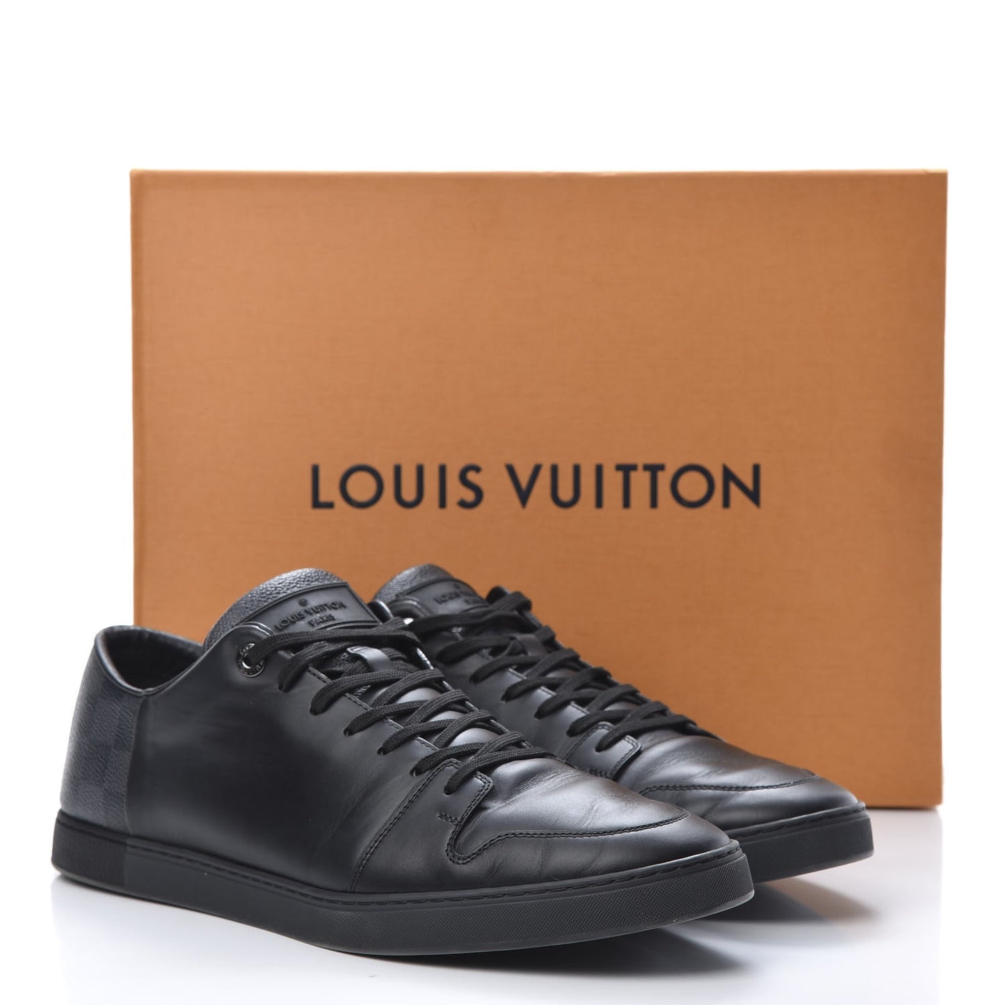 Calfskin Damier Graphite Line Up Sneaker 11 Black