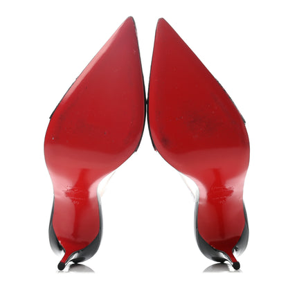 Christian Louboutin Ayers Metalgloss PVC Optichoc 100 Pumps 40 Loubi Black 4 of 5