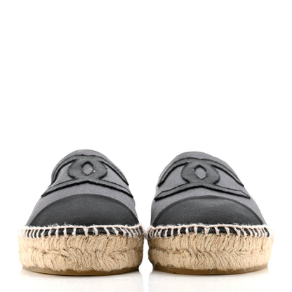 Chanel Satin Grosgrain CC Espadrilles 39 Black 2 of 10