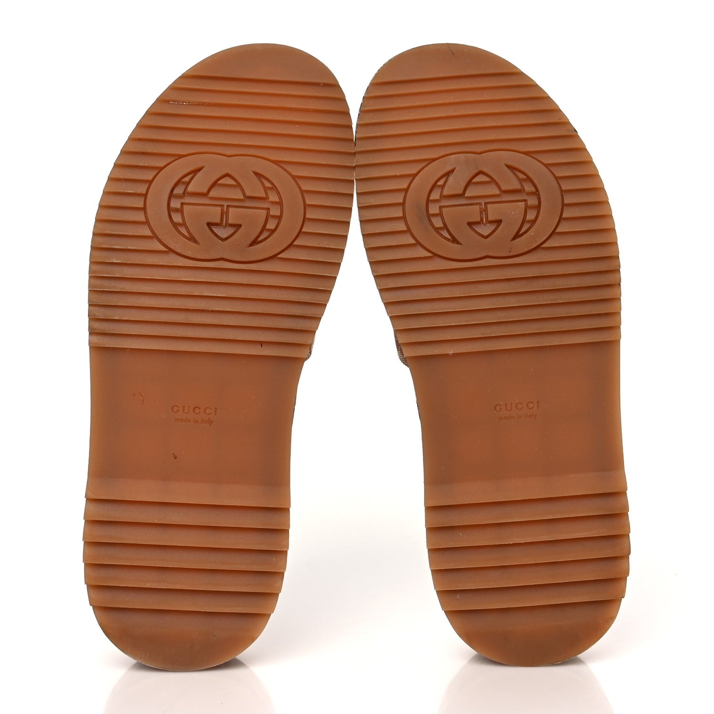 Canvas GG Monogram Angelina Platform Slide Sandals 40 Beige Ruggine