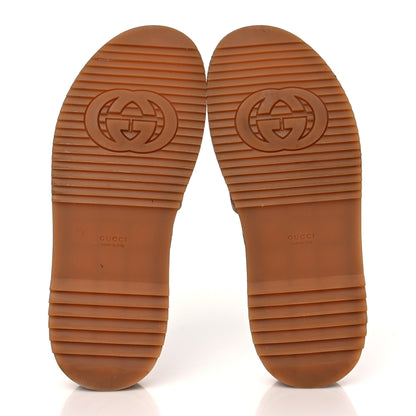 Gucci Canvas GG Monogram Angelina Platform Slide Sandals 40 Beige Ruggine 5 of 9