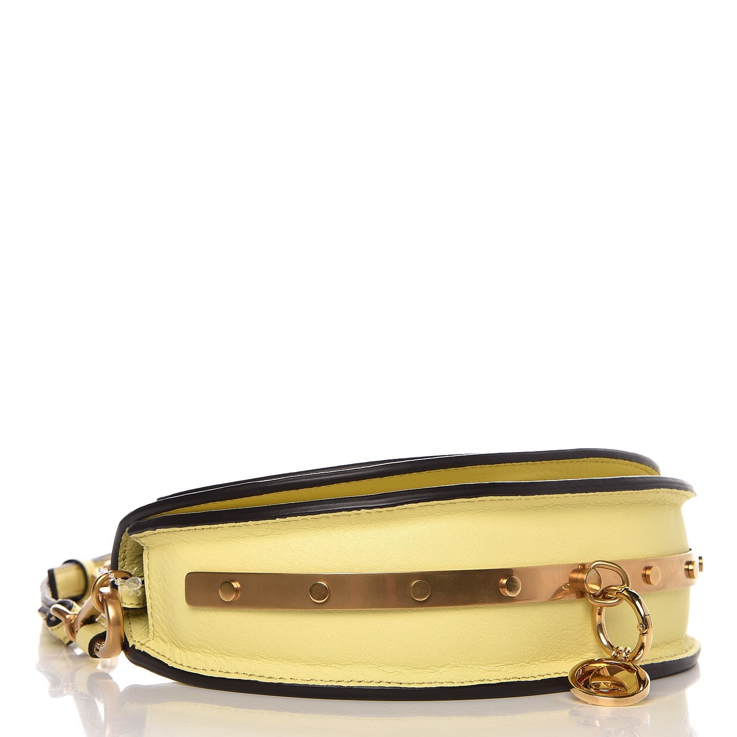 Chloe Calfskin Small Nile Bracelet Minaudiere Bag Lemonade 4 of 7