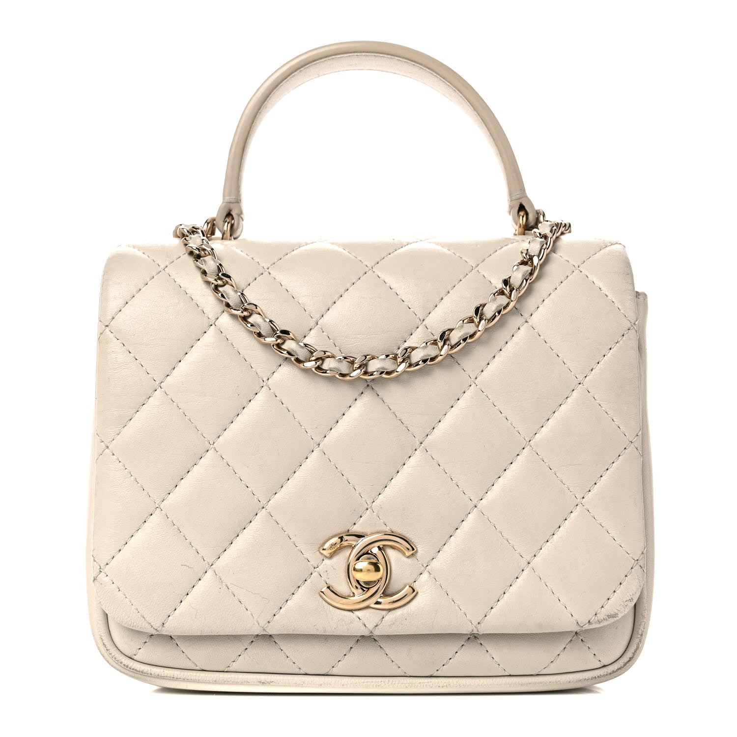 Chanel Lambskin Quilted Mini Citizen Chic Flap Ivory Ivory 1 of 28