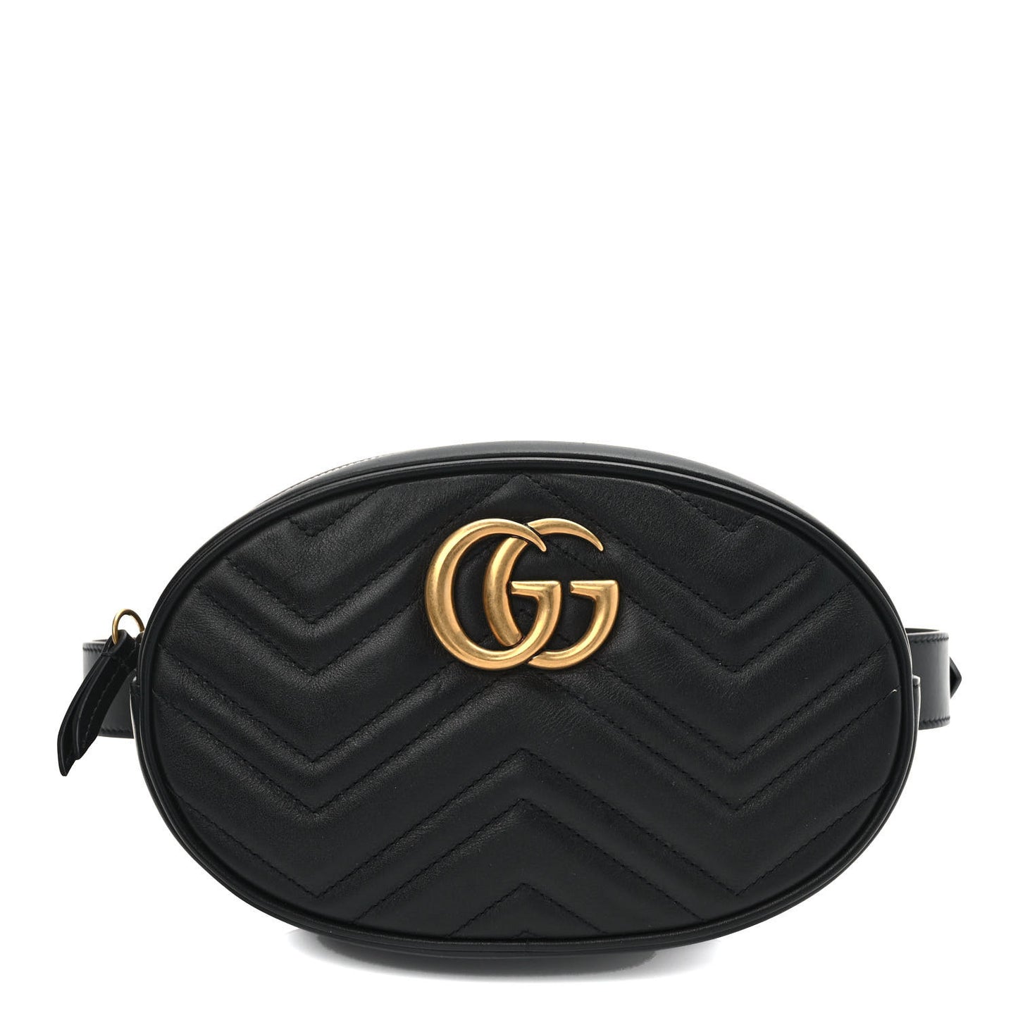 Calfskin Matelasse GG Marmont Belt Bag 75 30 Black