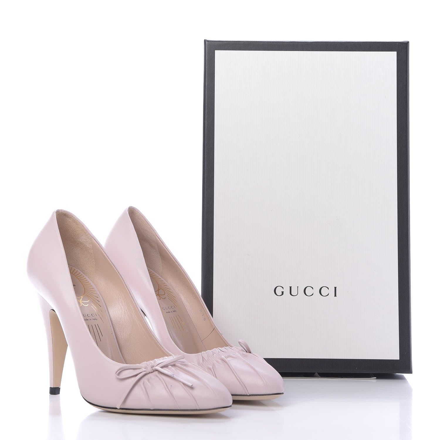 Gucci Nappa Bow High Heel Pumps 37 Powder Pink 12 of 12