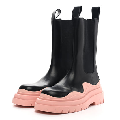 Bottega Veneta Calfskin The Tire Chelsea Boots 38 Black Peachy 3 of 8