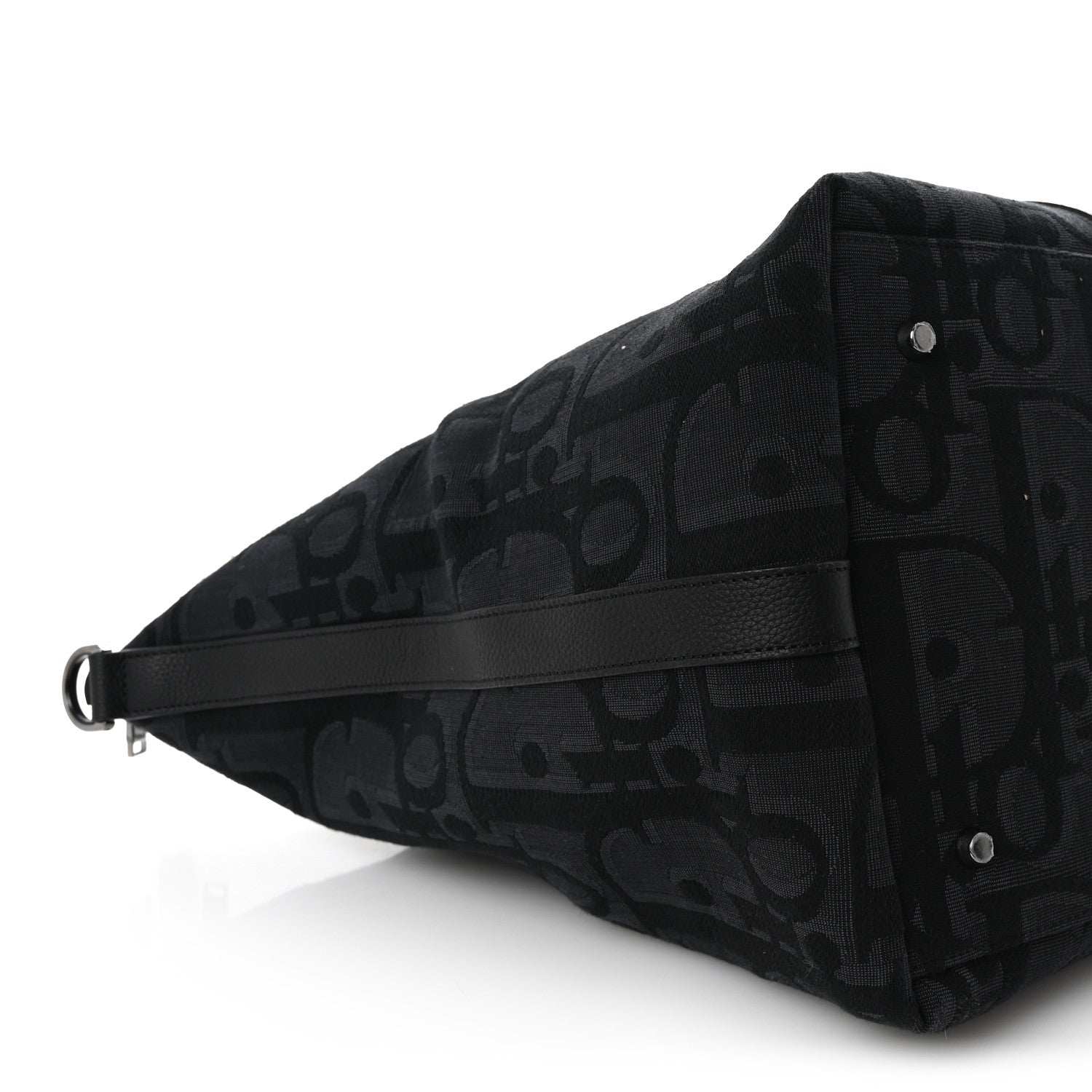 Christian Dior Maxi Oblique Jacquard Weekender 45 Black 7 of 8