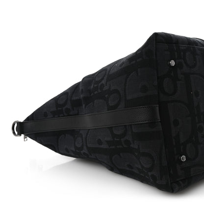 Christian Dior Maxi Oblique Jacquard Weekender 45 Black 7 of 8