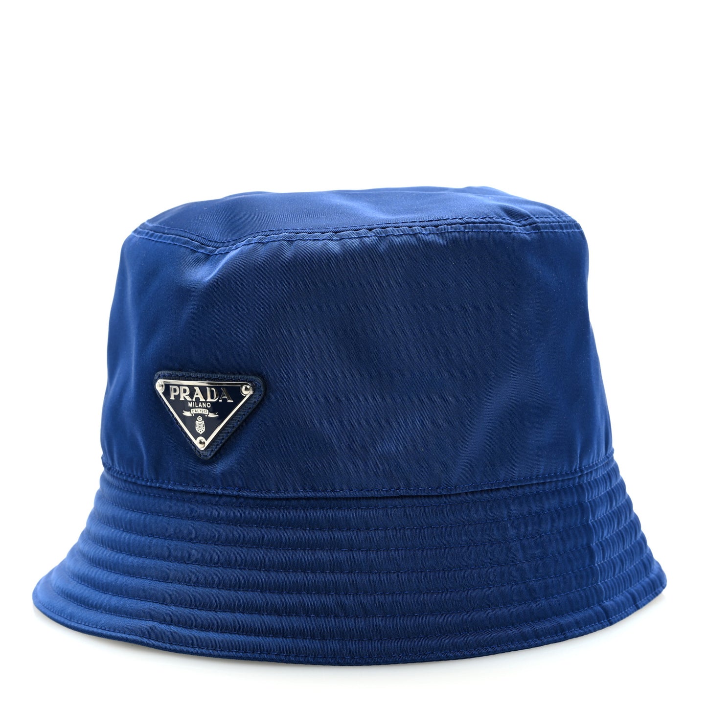 Nylon Metal Triangle Logo Mens Bucket Hat M Bluette